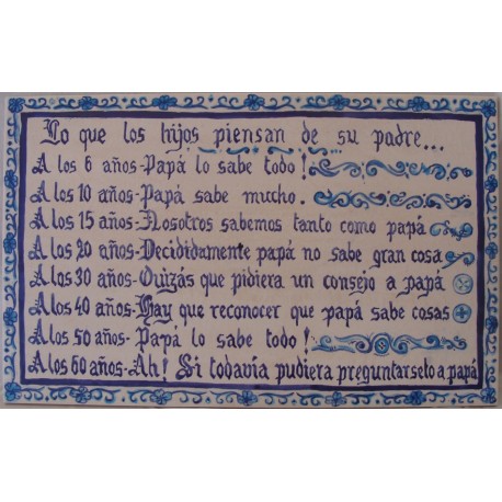 Azulejo al padre