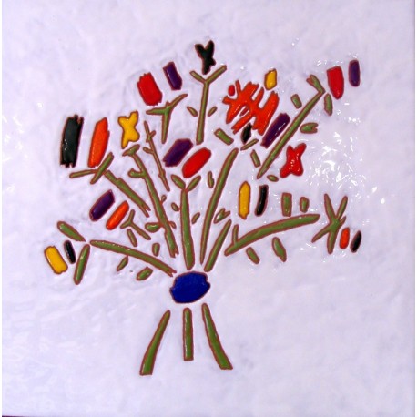 Azulejo "Flores picassianas" 2